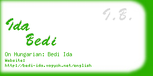 ida bedi business card